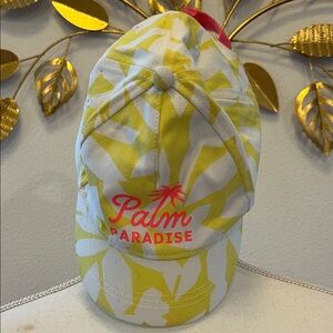 Palm Paradise Kids' Yellow Palm-Print Baseball Cap